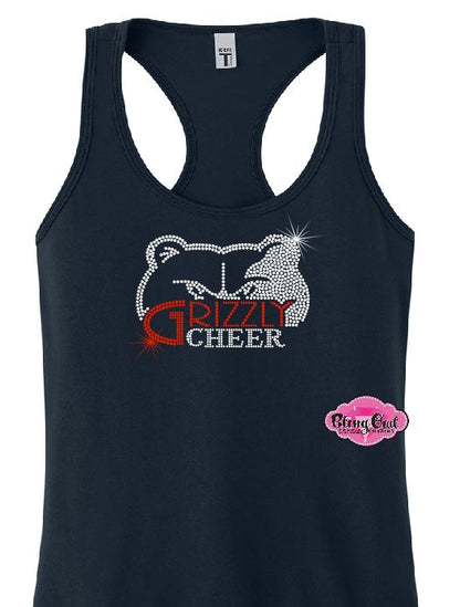 Grizzly Cheer Womens Fitted Tank Top