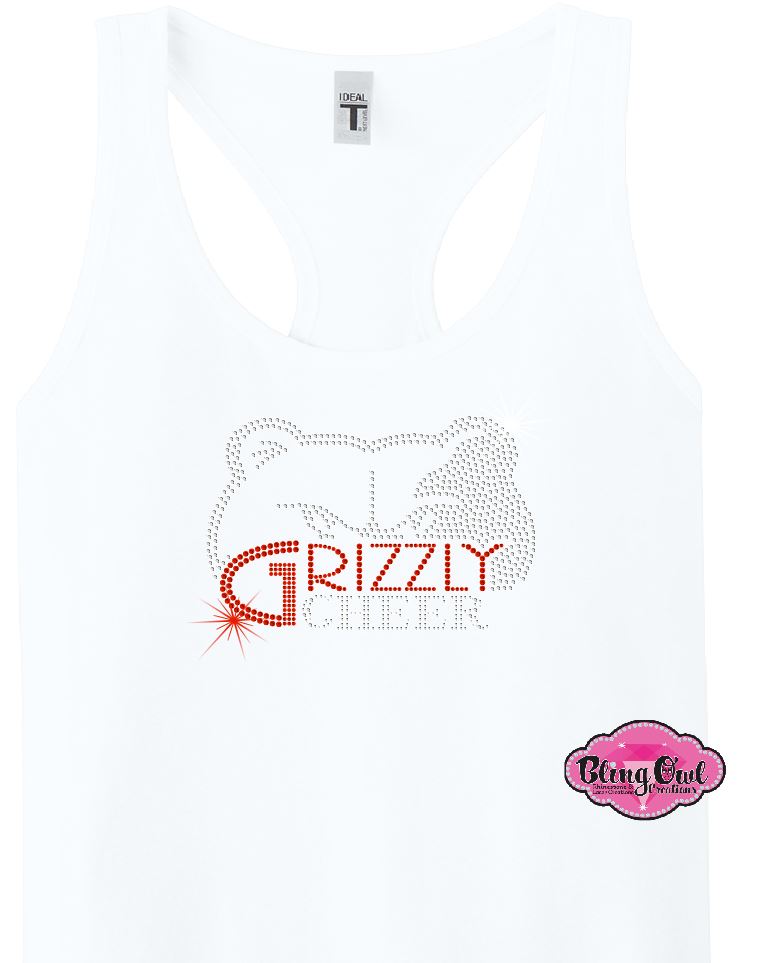Grizzly Cheer Womens Fitted Tank Top