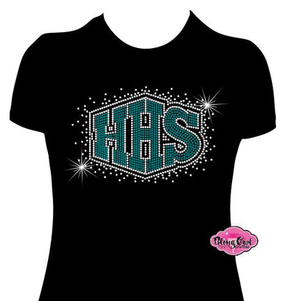 Hickory High HHS Scatter Womens Fitted Tshirt
