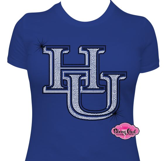 HU Single Logo 10 in Scoop Neck Womens Fitted