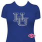 HU Single Logo 7 in Scoop Neck Womens Fitted