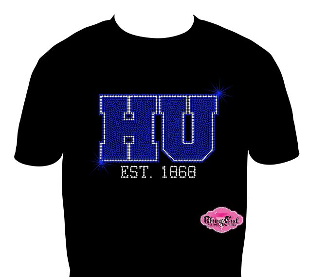 HU Initials Block Scoop Neck Unisex Tee