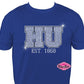 HU Initials Block Scoop Neck Unisex Tee