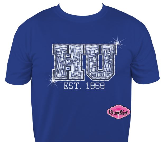 HU Initials Block Scoop Neck Unisex Tee