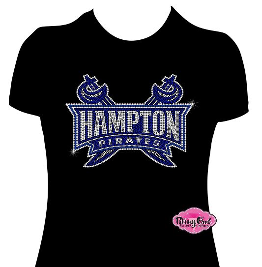 HU Hampton Pirates Scoop Neck Womens Fitted