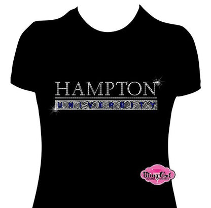 HU Hampton University Small Scoop Neck Womens Fitted