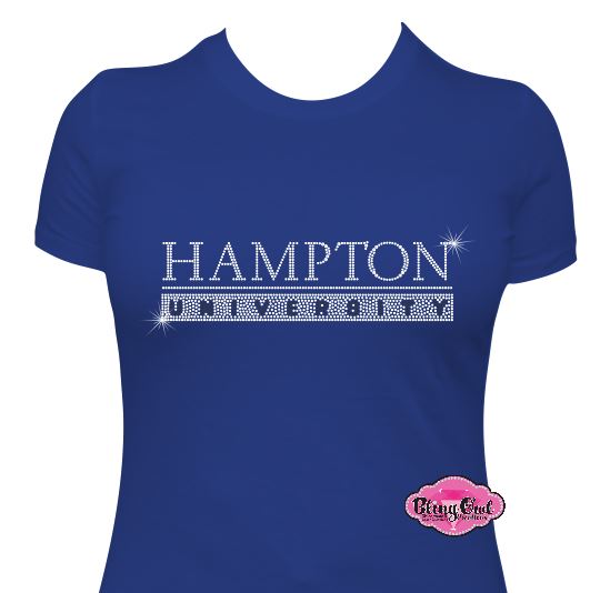 HU Hampton University Small Scoop Neck Womens Fitted