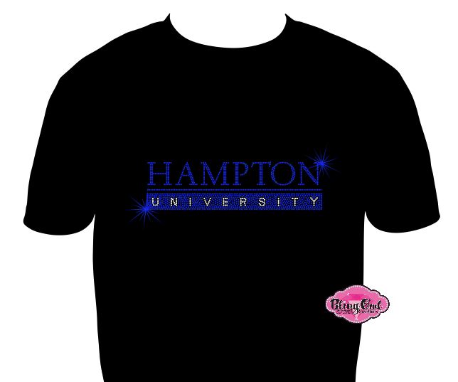 HU Hampton University Small Scoop Neck Unisex Tee