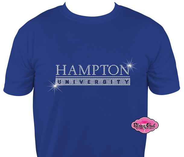 HU Hampton University Small Scoop Neck Unisex Tee