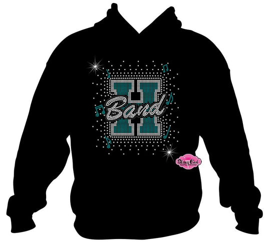 H Band Scatter Music Notes Sweatshirt Unisex
