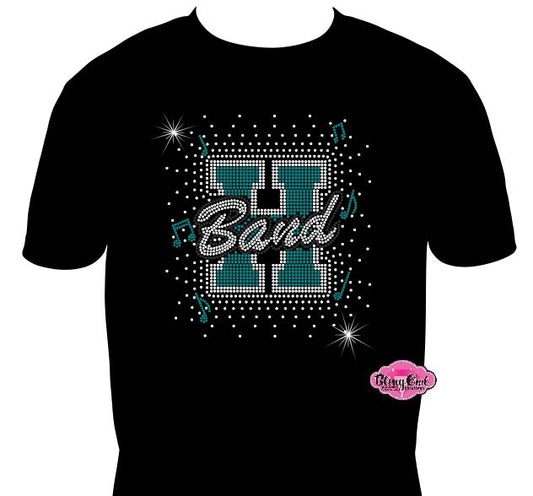 H Band Scatter Music Notes Unisex Short Sleeve Tshirt