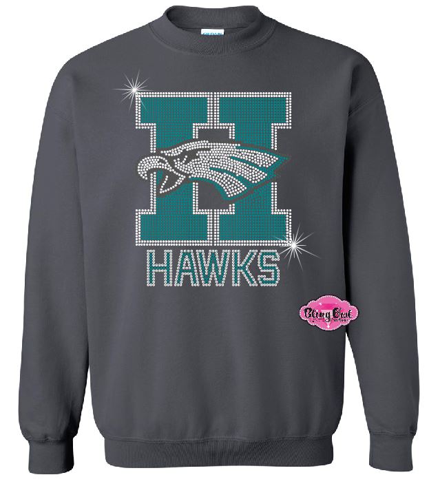 Hawks Head H Crewneck Unisex