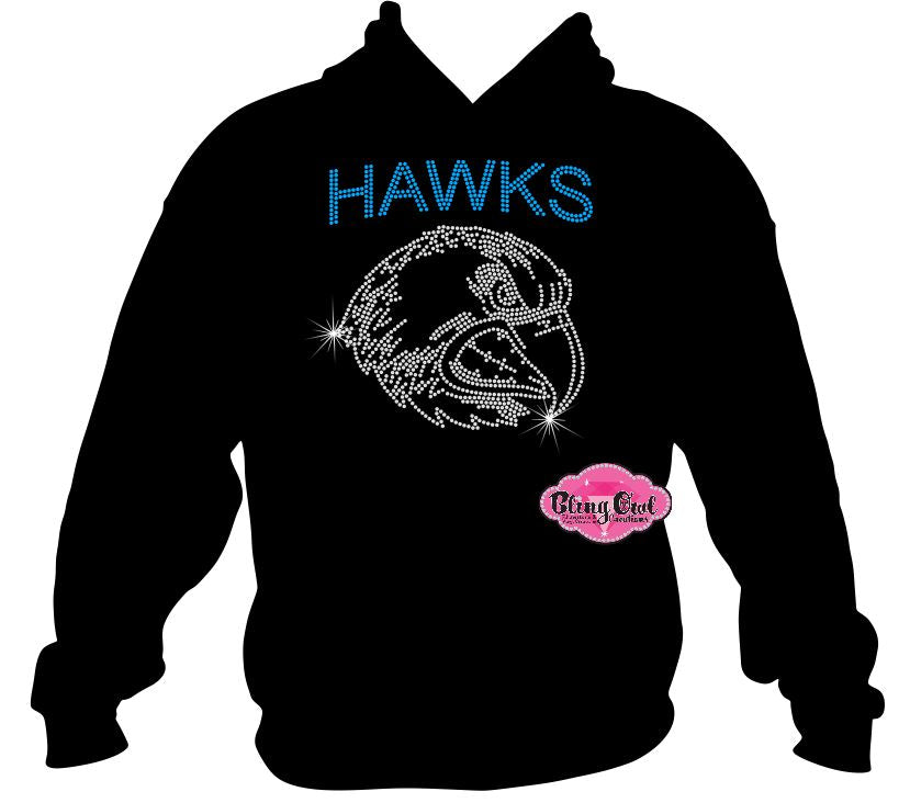 hickory hawks mascot spirit_wear rhinestones sparkle bling