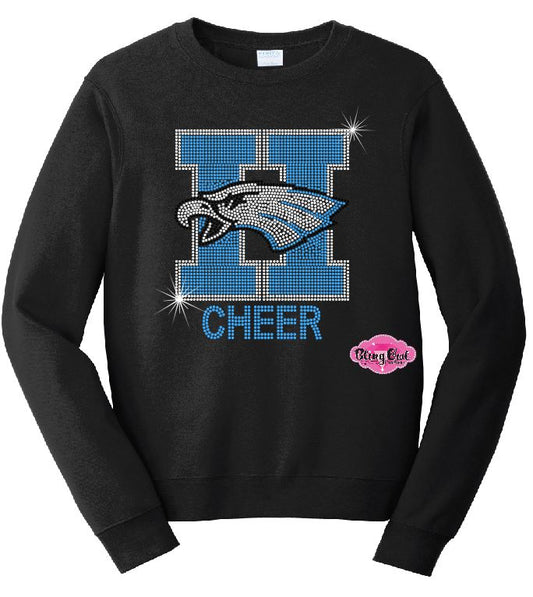 Hawks Head H Cheer Crewneck Unisex