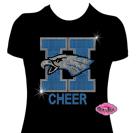 Hawks Head H Cheer Womens Fitted