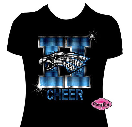Hawks Head H Cheer Womens Fitted