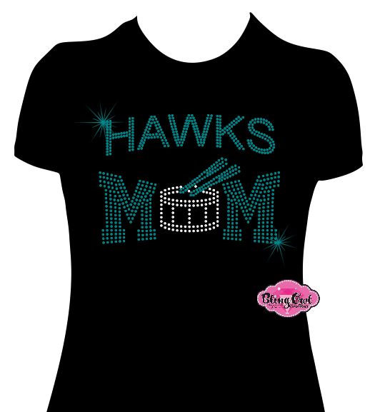 Hawks Drum Mom Womens Fitted Tshirt