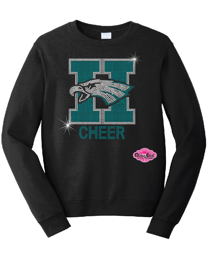 Hawks Head H Cheer Crewneck Unisex