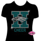 Hawks Head H Cheer Womens Fitted