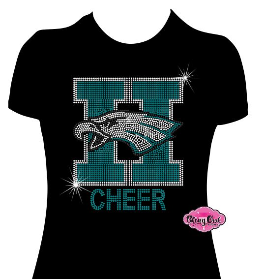 Hawks Head H Cheer Womens Fitted