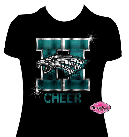 Hawks Head H Cheer Womens Fitted