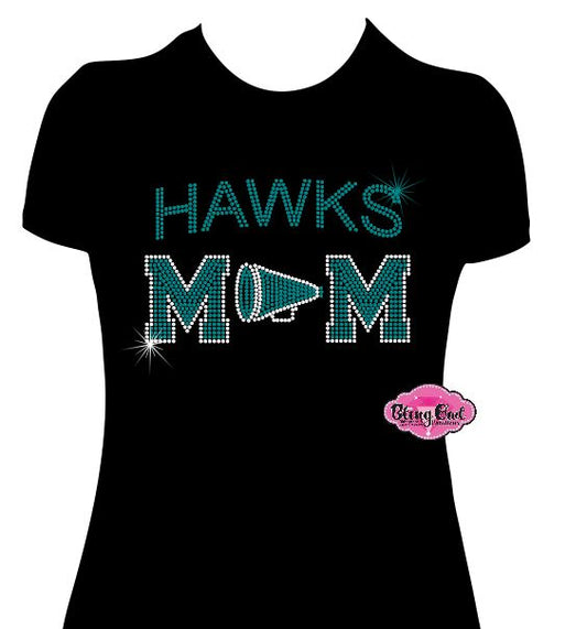 Hawks with Cheer Mom megaphone 1