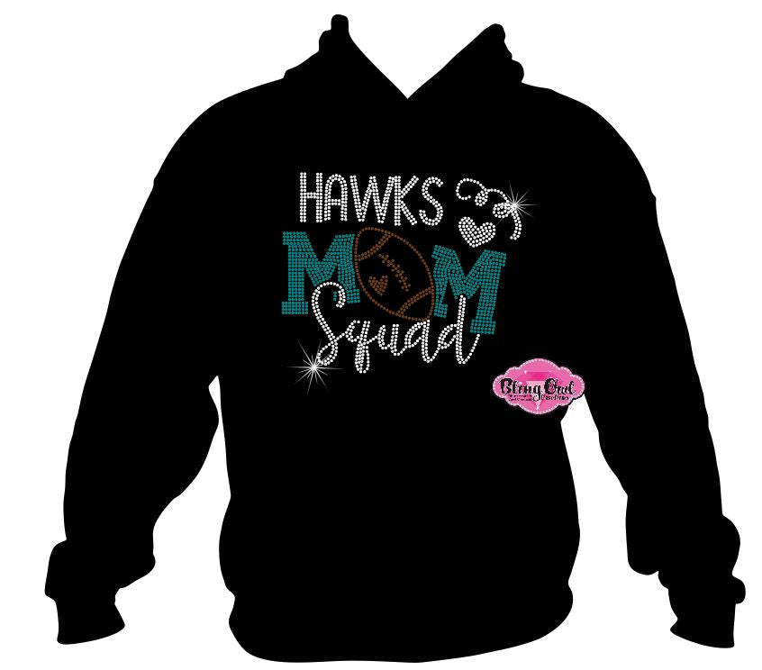 Hawks Mom Squad Football Sweatshirt