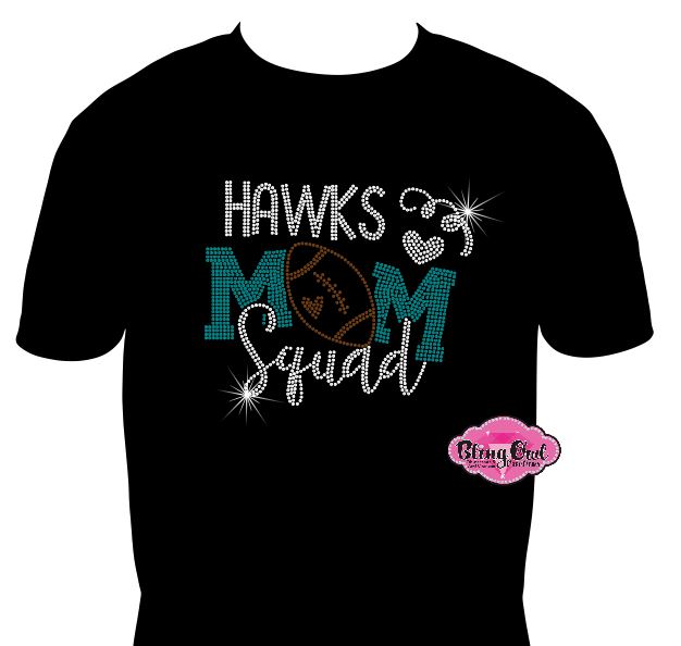 Hawks Mom Squad Football Unisex Tshirt