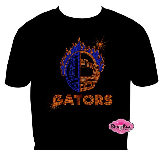 Gators Football Helmet with Fire Unisex Tshirt
