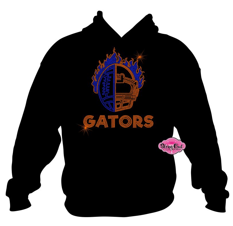 Gators Football Helmet with Fire Sweatshirt