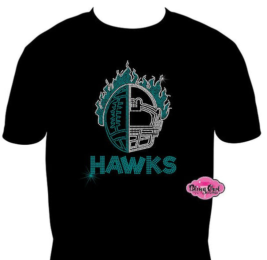 Hawks Flame Helmet Unisex Tshirt