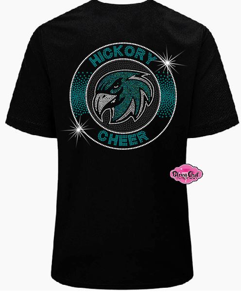 Hickory Hawks Cheer Circle Baseball Jersey