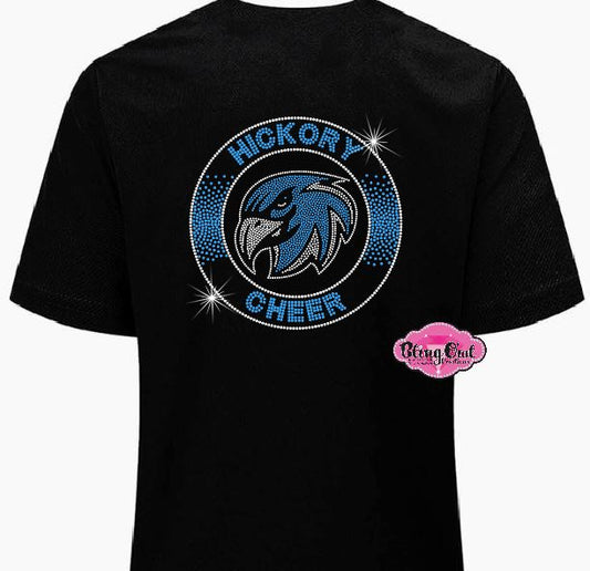 Hickory Hawks Cheer Circle Baseball Jersey