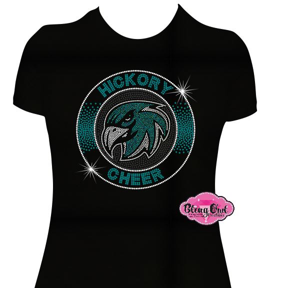 Hickory Hawks Cheer Circle Womens Fitted