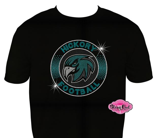 Hickory Football Circle Unisex Tshirt