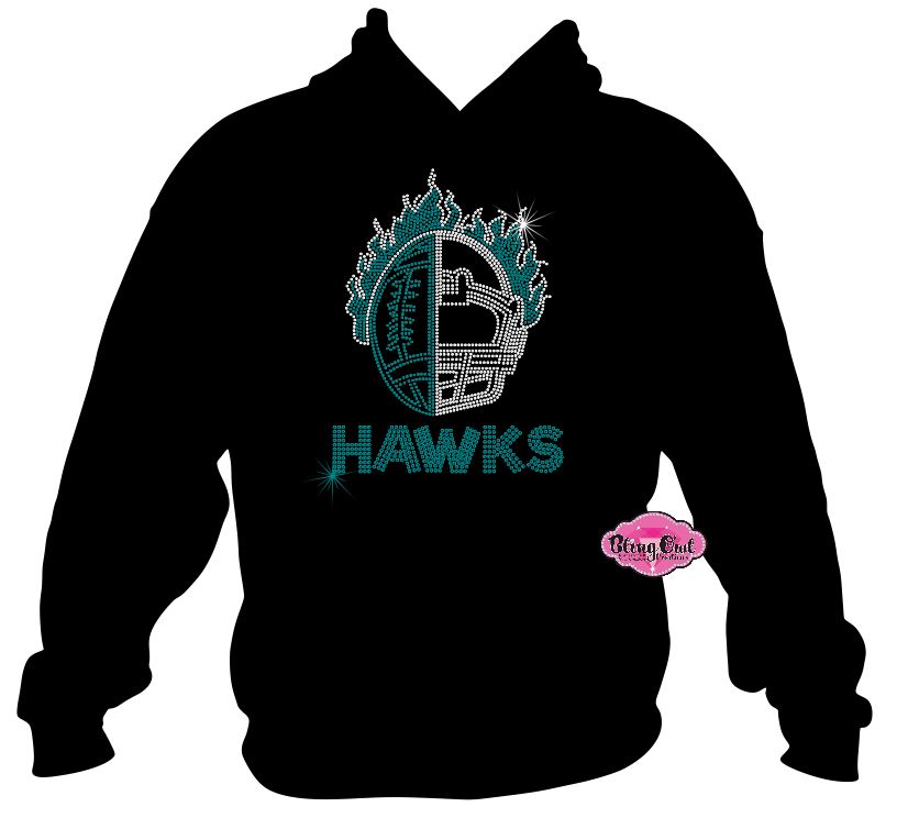 Hawks Flame Helmet Sweatshirt Unisex