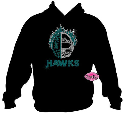 Hawks Flame Helmet Sweatshirt Unisex