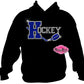 hockey tshirt bedazzled hockey sticks puck rhinestones sparkle