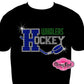 hockey whalers tshirt bedazzled hockey sticks puck rhinestones sparkle