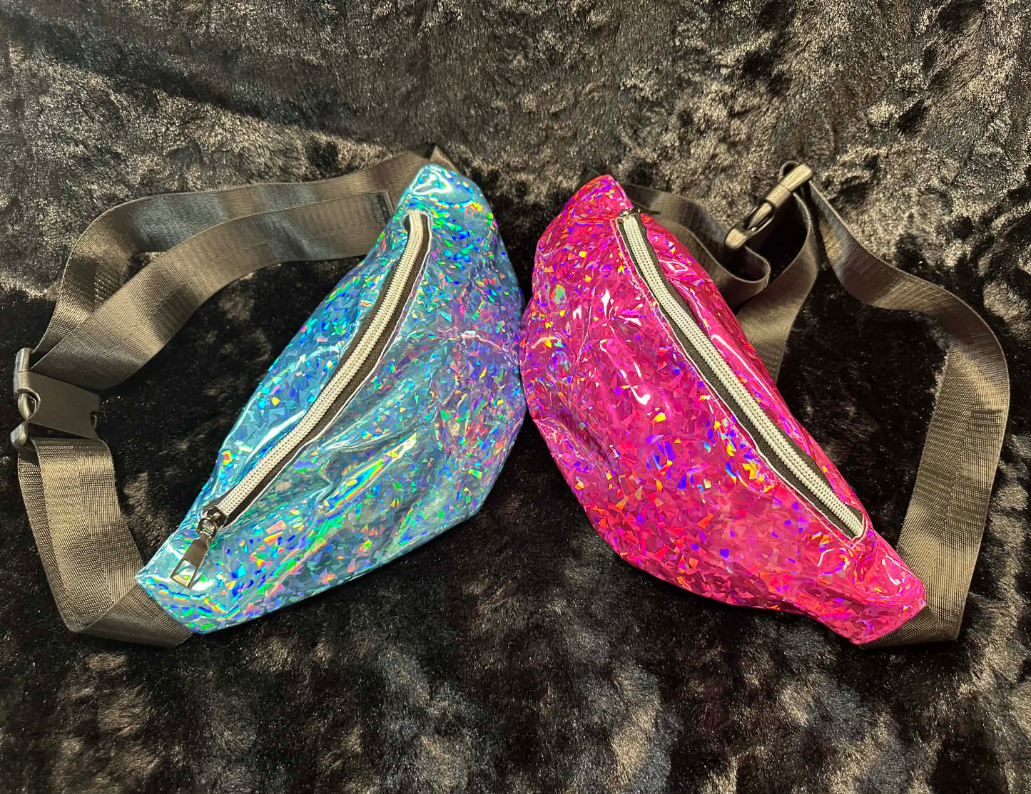 Fanny Pack Holographic Hot Pink/Turquoise