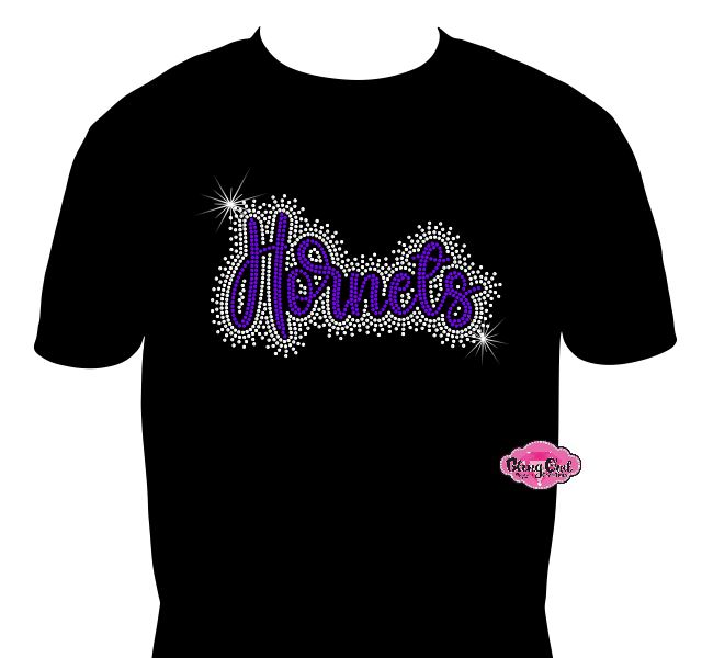 Hornets Script Scatter Adult Unisex Tshirt