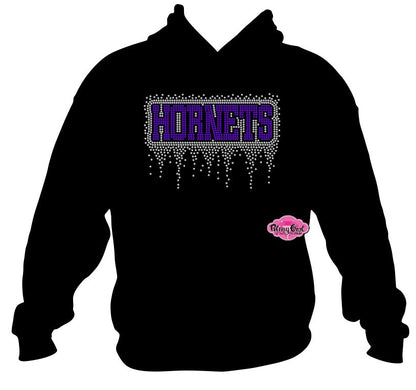 Hornets Block Scatter Drip Sweatshirt Unisex