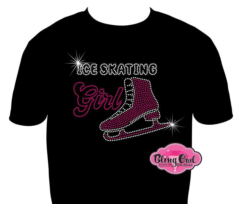 Ice Skating Girl figure skater rhinestones sparkle spirit rink