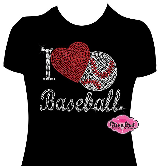 i love baseball mom shirts gameday tshirts rhinestones sparkle bling