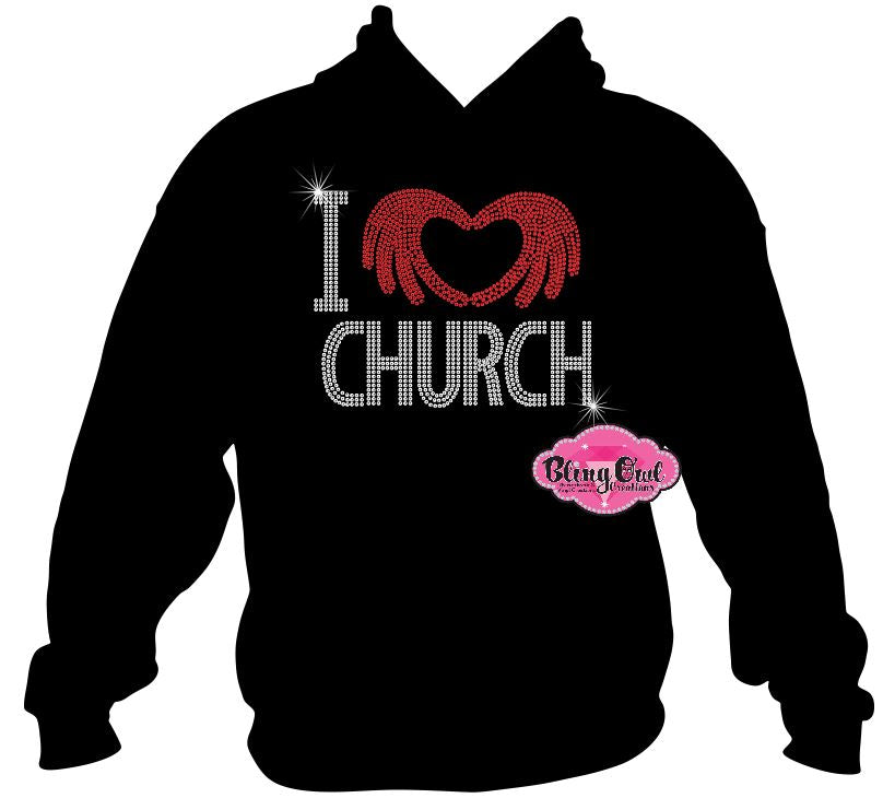 I love church faith shirt christian clothing tshirt faith based rhinestones sparkle bling