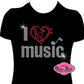 i heart music singing mom music notes marching band school spirit wear rhinestone bling sparkle bedazzled