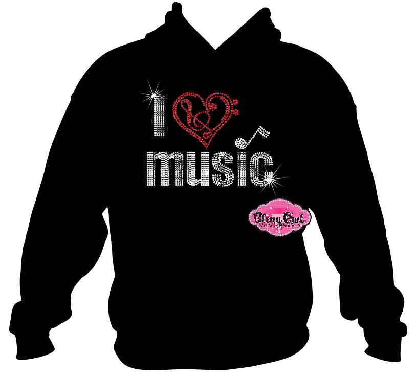 i heart music singing mom music notes marching band school spirit wear rhinestone bling sparkle bedazzled