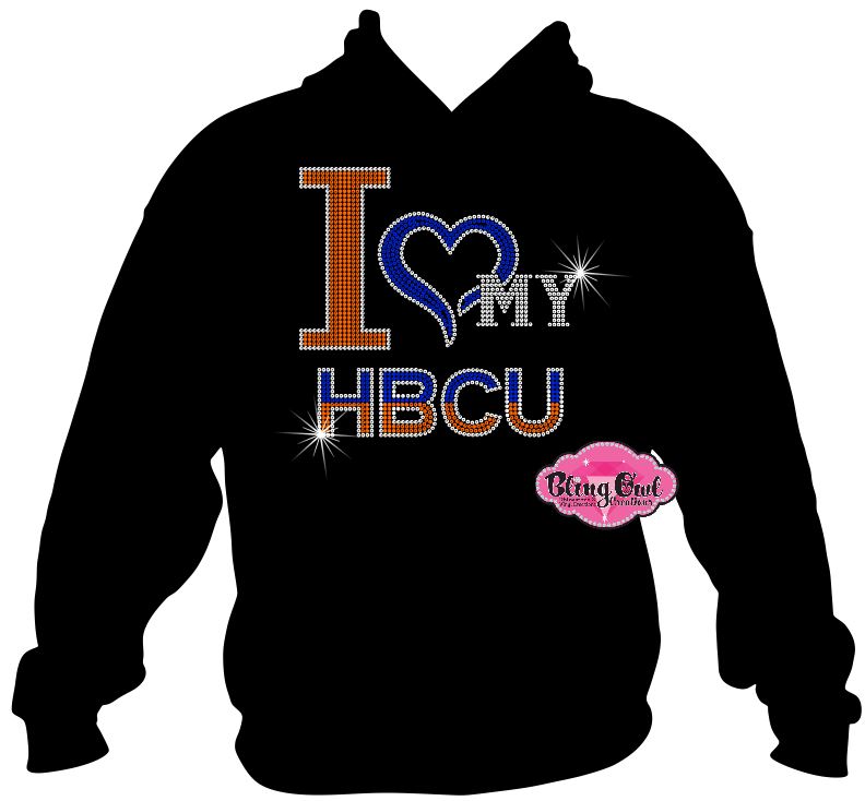 I love my HBCU college lady shirt black women cultural african american rhinestones sparkle bling