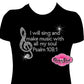singing for the soul music notes chorus rhinestone bling sparkle bedazzled