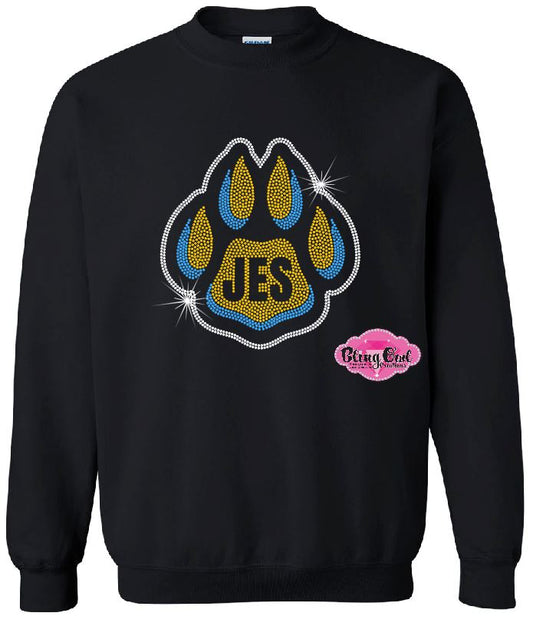Jarvisburg JES Paw Print Adult Unisex Crewneck